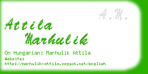 attila marhulik business card